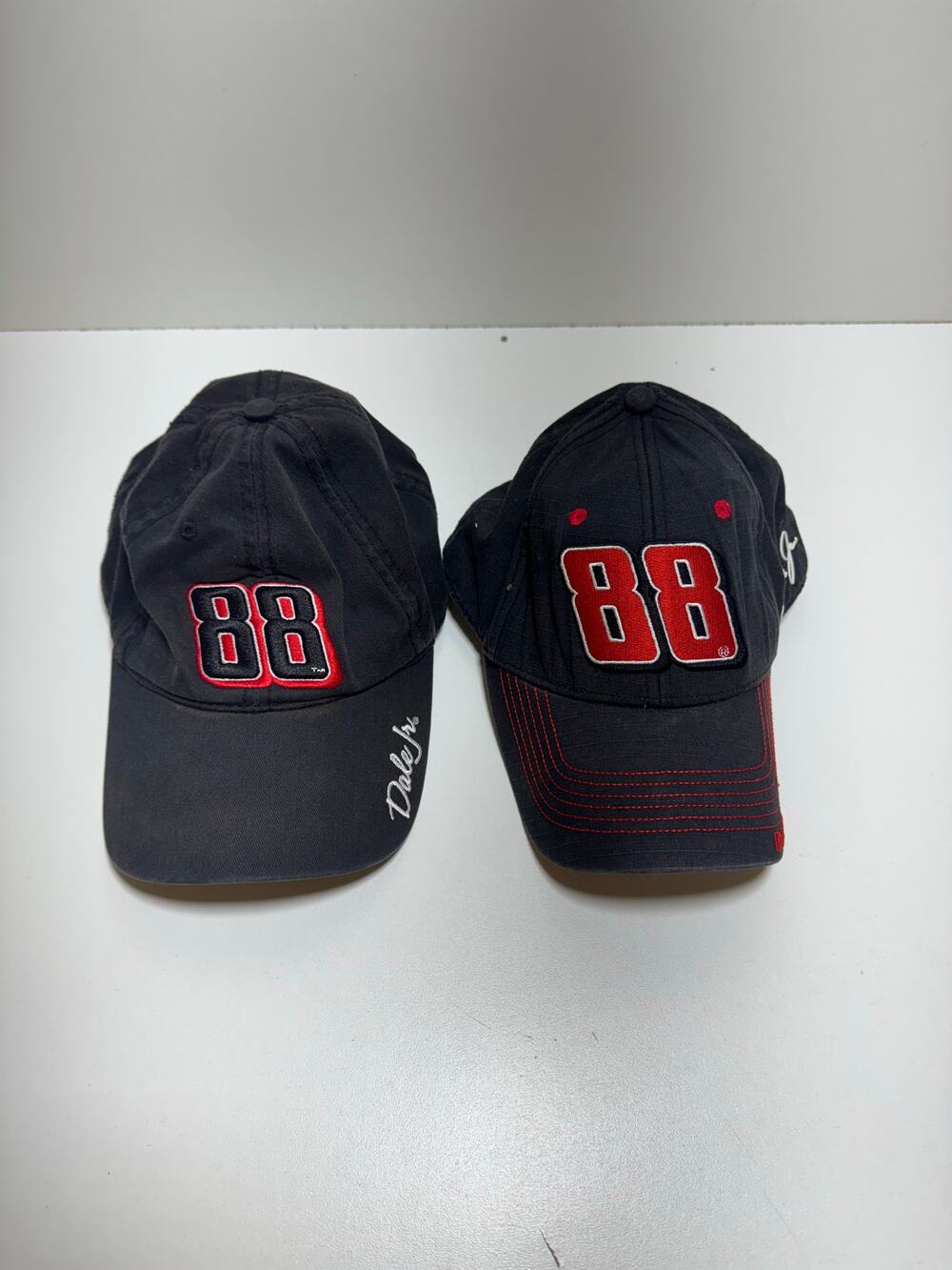 NASCAR Dale Earnhardt Jr 88 Black Red Zlot Of Two Ball Caps Chase Hendricks